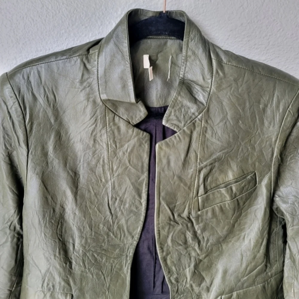 Zadig & Voltaire Olive Leather Jacket - Picture 4 of 14